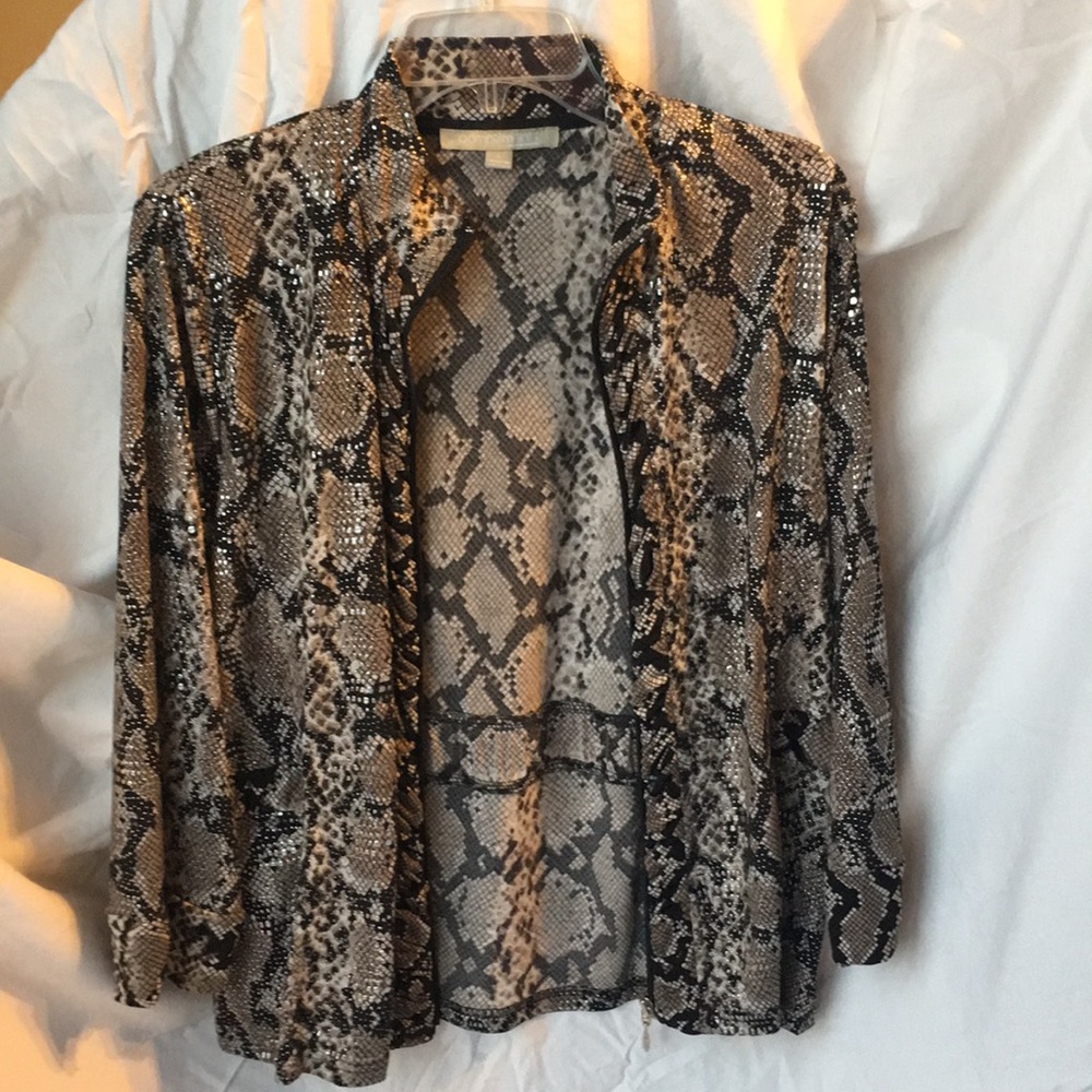 Lightweight animal print jacket